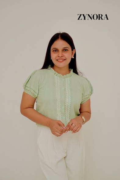 Women's Olive Lace Blouse